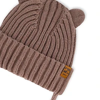 Taupe Knit Hat 6-24m