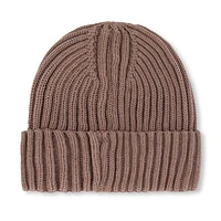 Taupe Knit Hat 2-14y