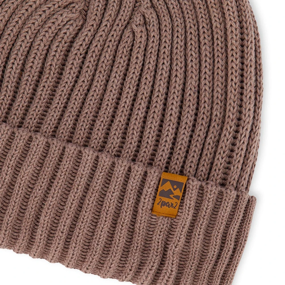 Taupe Knit Hat 2-14y