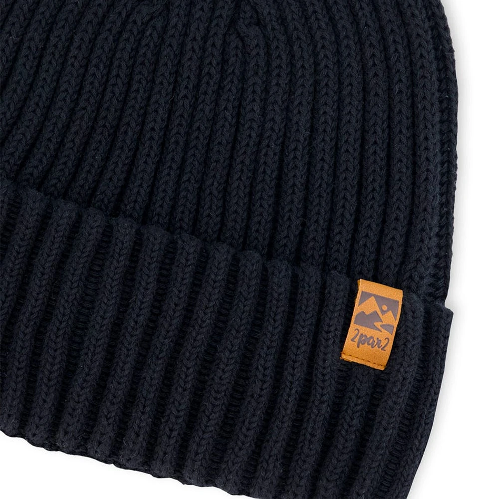 Tuque Tricot Noire 2-14ans