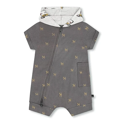 Puppy Hooded Romper 3-24m