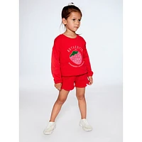 Strawberry Sweatshorts 7-10y