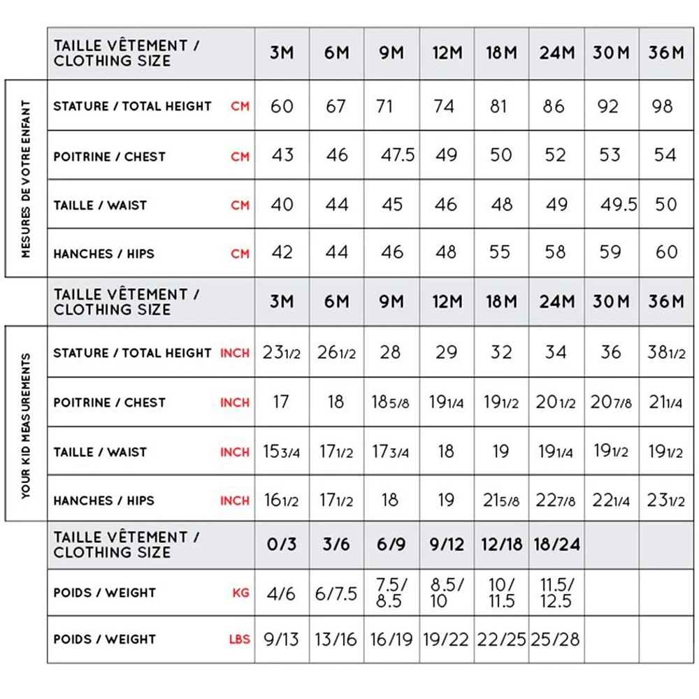 Habit de Neige 2 Pièces Animaux Des Bois 18-30mois