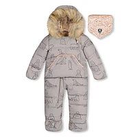 Artic Animal Snowsuit 6-30m