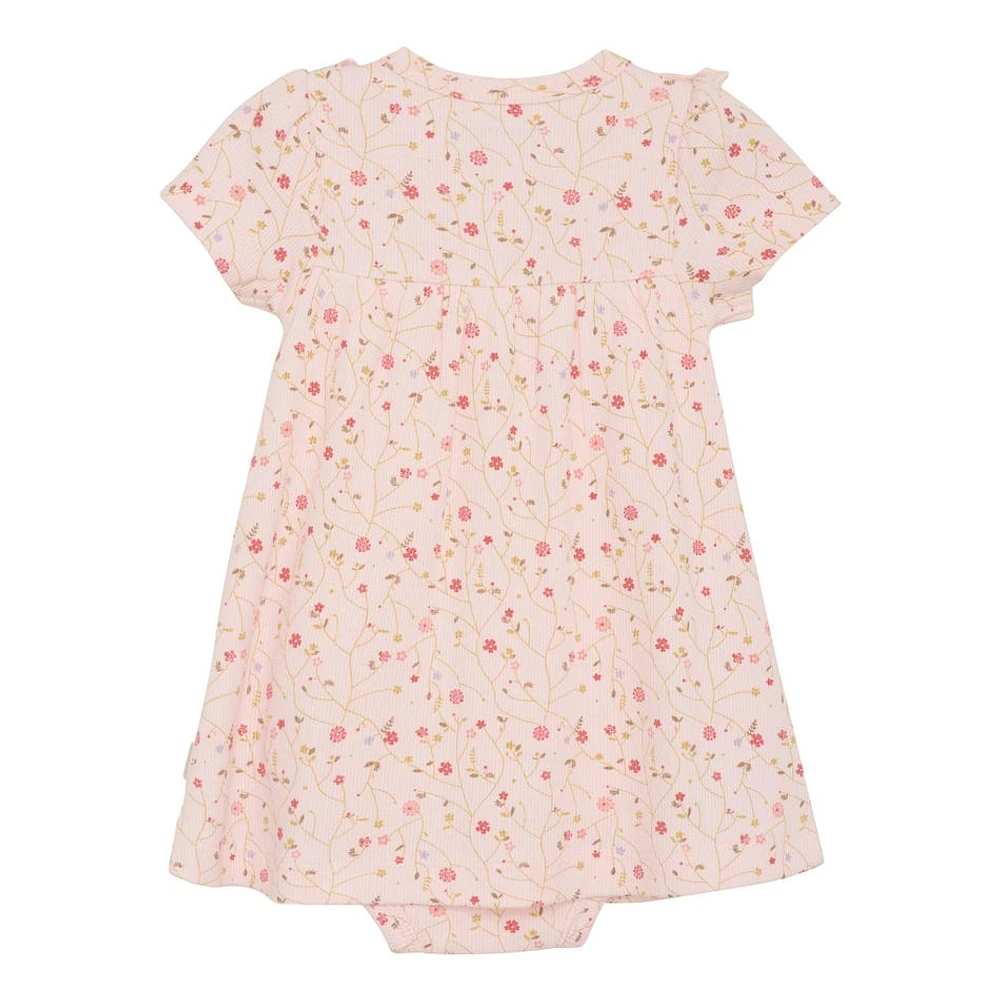 Rib Floral Dress 6-24m