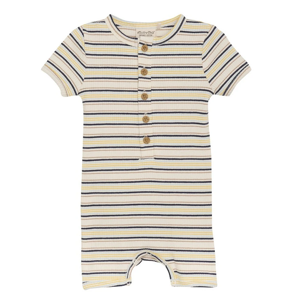 Stripe Rib Romper Newborn-24m