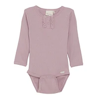 Pink Rib Bodysuit 3-24M