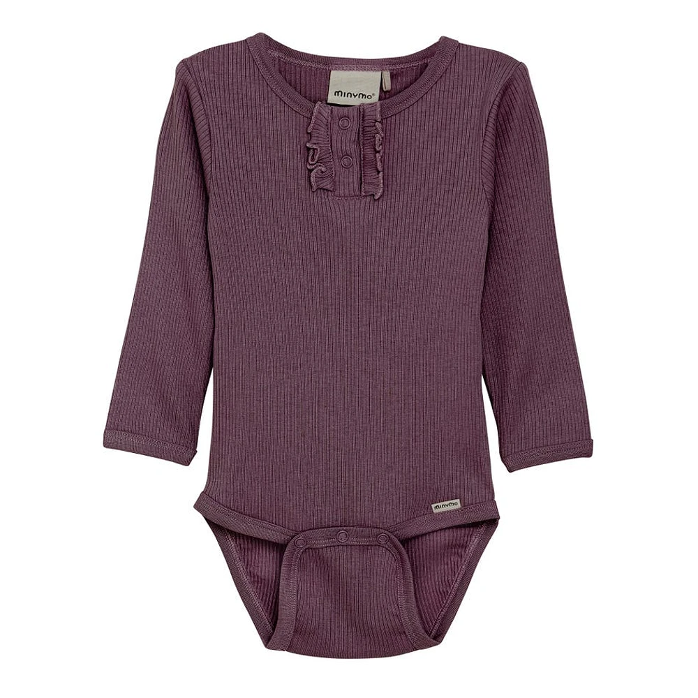 Plum Rib Bodysuit 0-24M