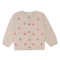 Flower Knit Cardigan 6-24m