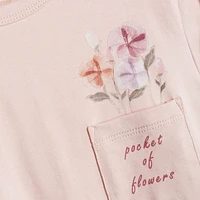 T-Shirt Pocket of Flowers 3-8ans