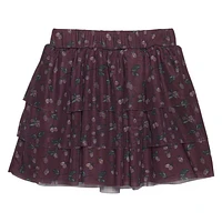 Berry AOP Tulle Skirt 4-10y