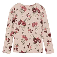 Rib Flower AOP T-shirt 3-8y