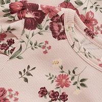 Rib Flower AOP T-shirt 3-8y