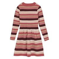 Striped Knit Dress 3-8y