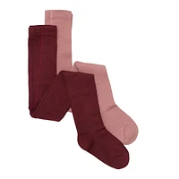 2-Pack Pattern Stockings 4-11y