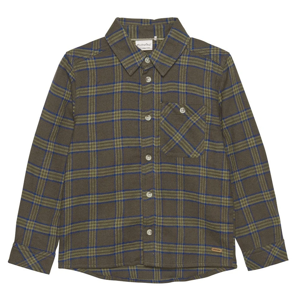 Chemise Carreaux Olive 3-8ans