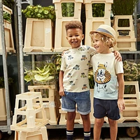 Navy Twill Shorts 3-8y