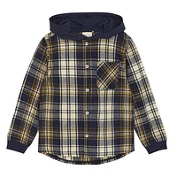 Plaid Shirt Hoodie 3-8y