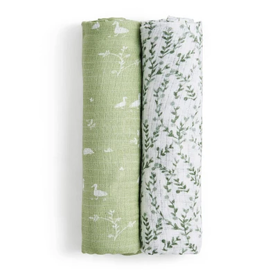 Cotton Muslin Swaddles(2) Natu