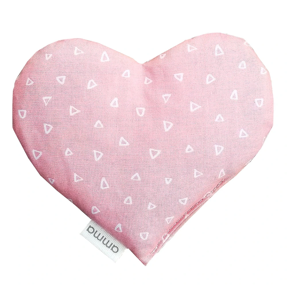 Coussin Cœur Réconfort - Triangles Rose