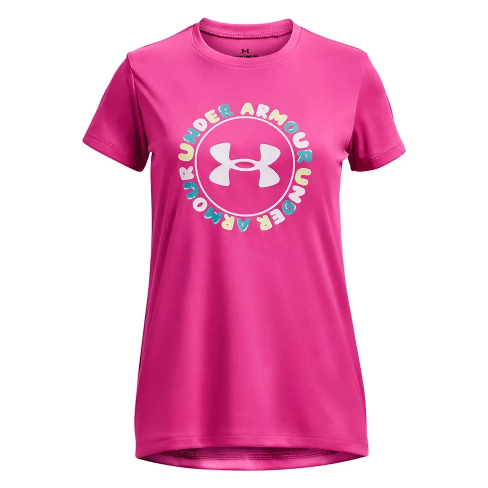 Under Armour Womens Tech Twist Graphic Wordmark Short-Sleeve Crew