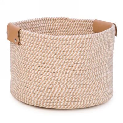 Storage Basket - White / Beige