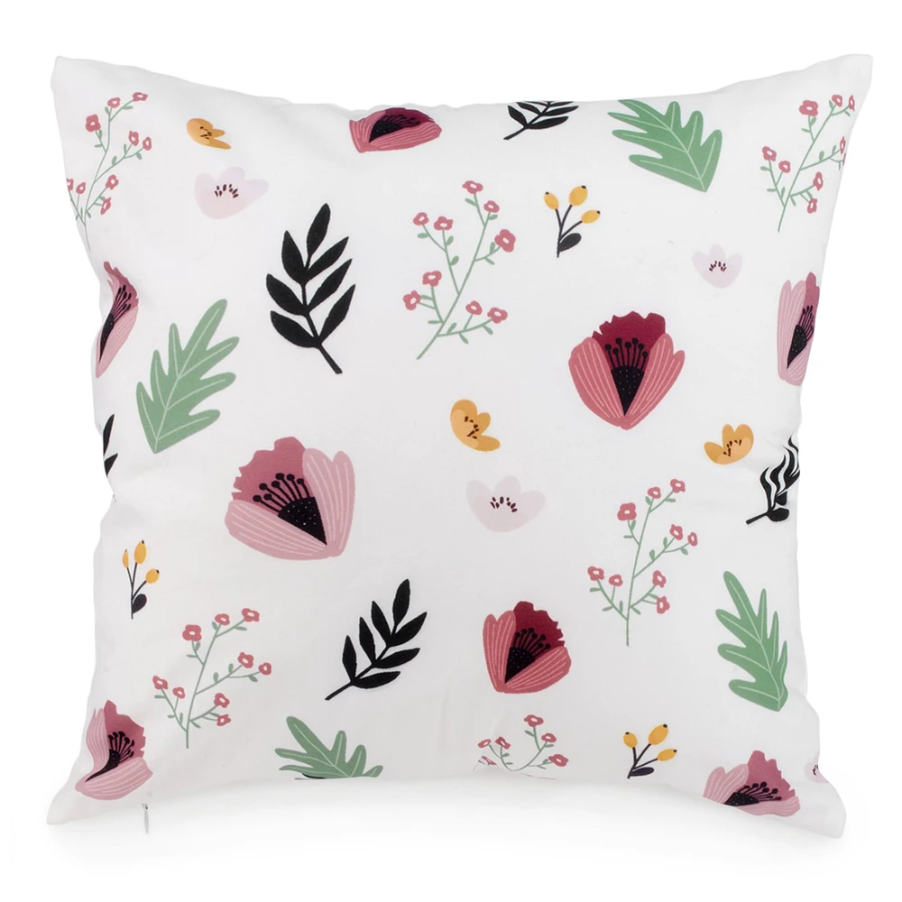 Cushion With Pink Flowers