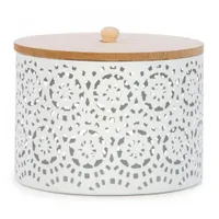 Metal Jewelry Box - White