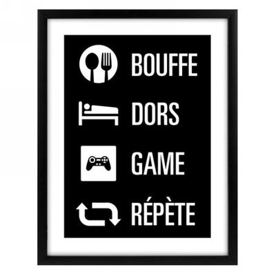Frame Bouffe Dors Game Répète