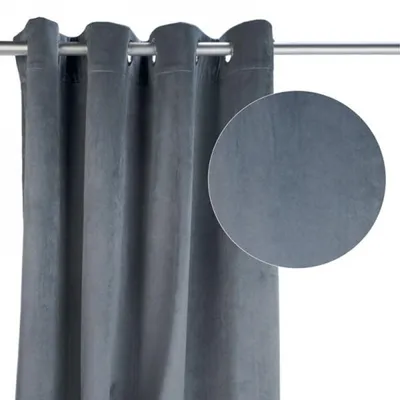 Velvet Curtain - Grey