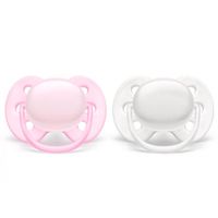 Orthodontic Pacifier 0-6m Ultra Doux Set of 2 - Pink