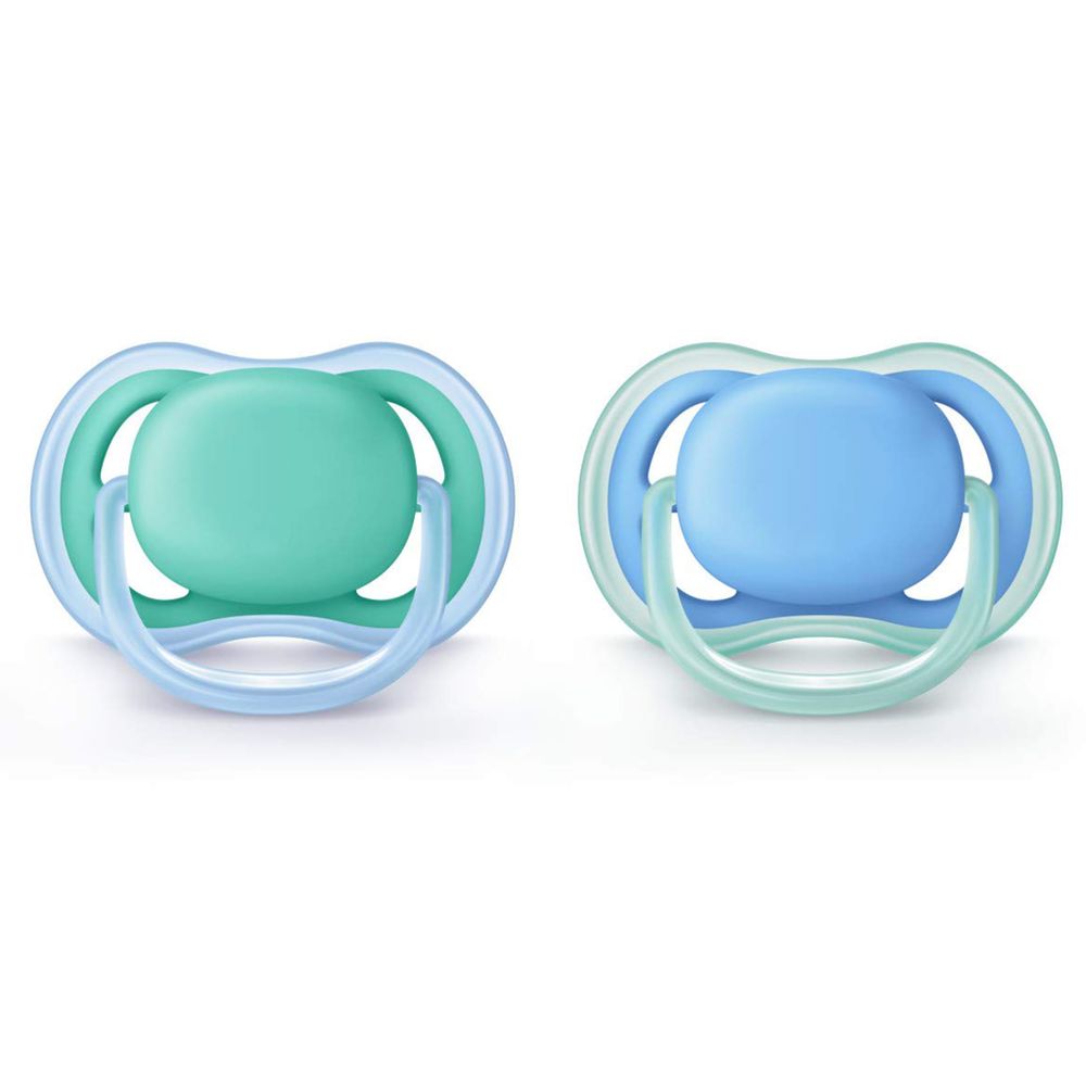 Orthodontic Pacifier 6-18m Ultra Air Set of 2 - Blue