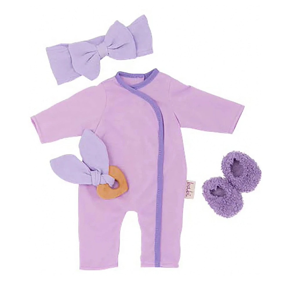 Pyjama Mauve Avec Pantoufles