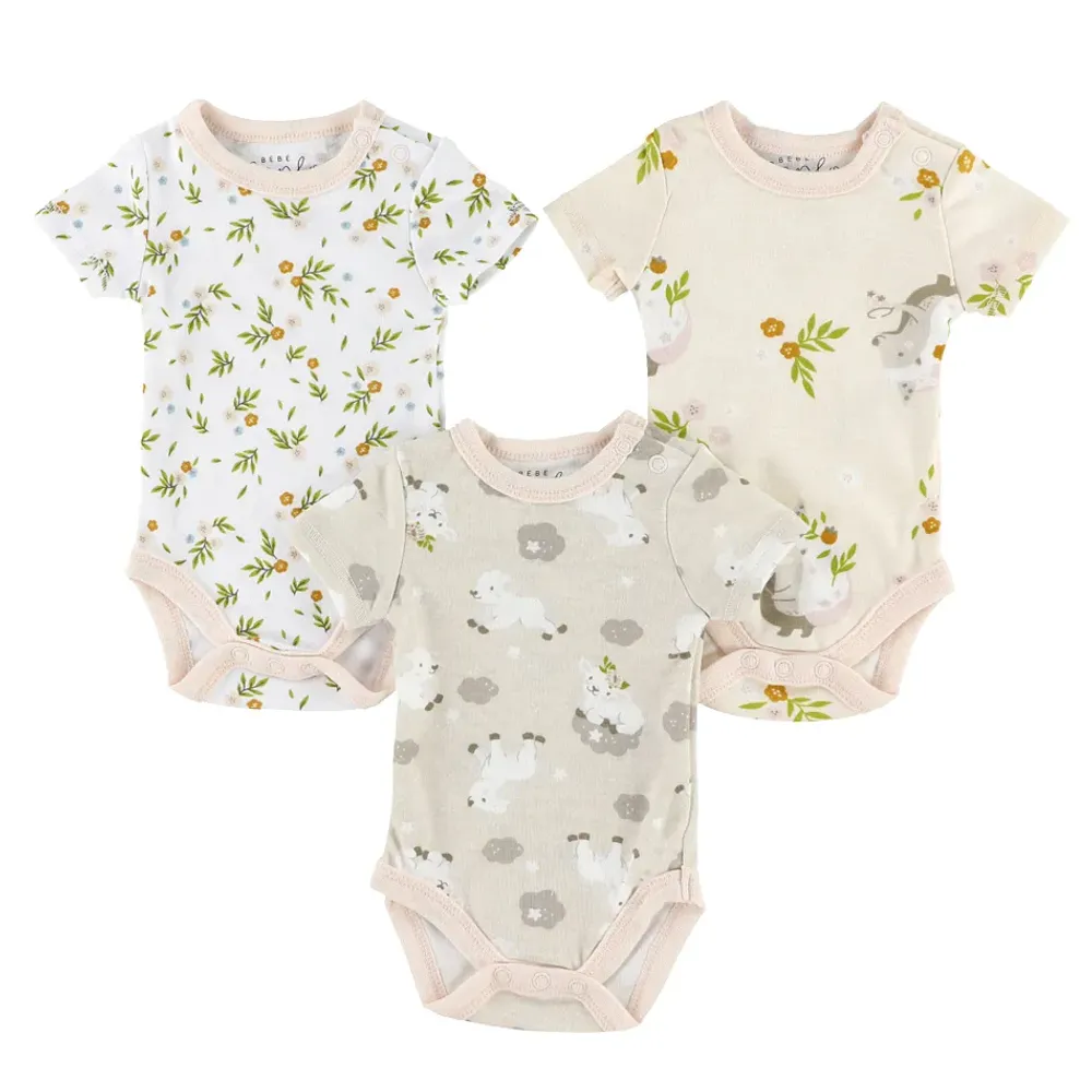 Animals 3 Pieces Set Bodysuits