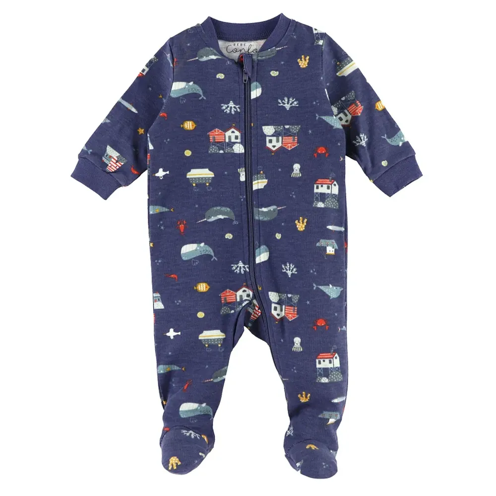 Nautical Whale Pajamas 0-30m