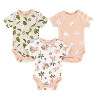 Cheetah 3 Pieces Bodysuits 0-30m