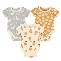 Boho 3-Pack Bodysuits 0-30m