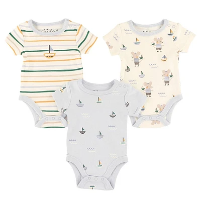 Sailor 3-Pack Bodysuits 0-30m