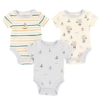 Sailor 3-Pack Bodysuits 0-30m