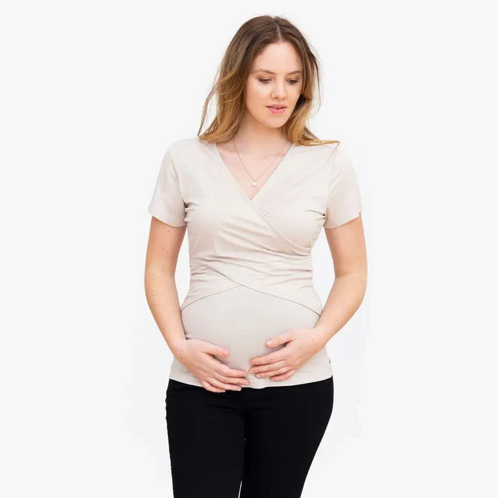 Beige Nursing T-Shirt