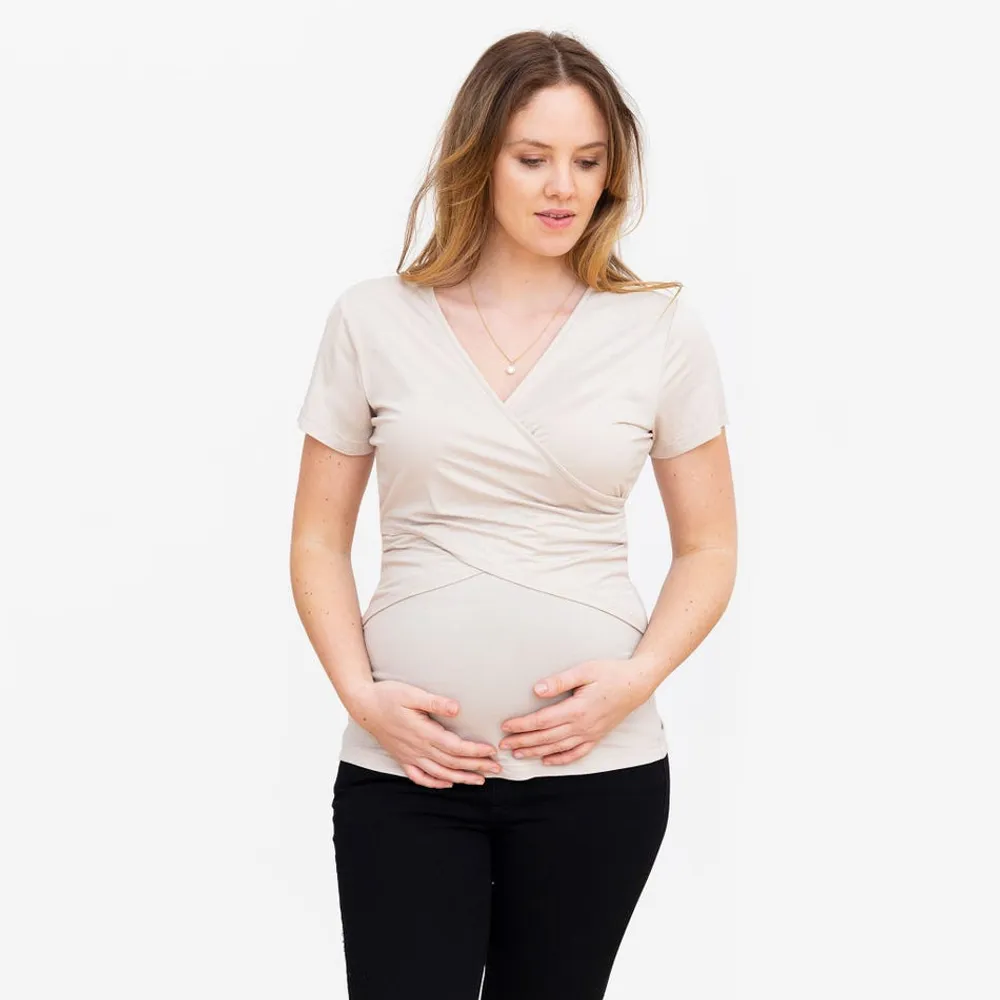 Beige Nursing T-Shirt