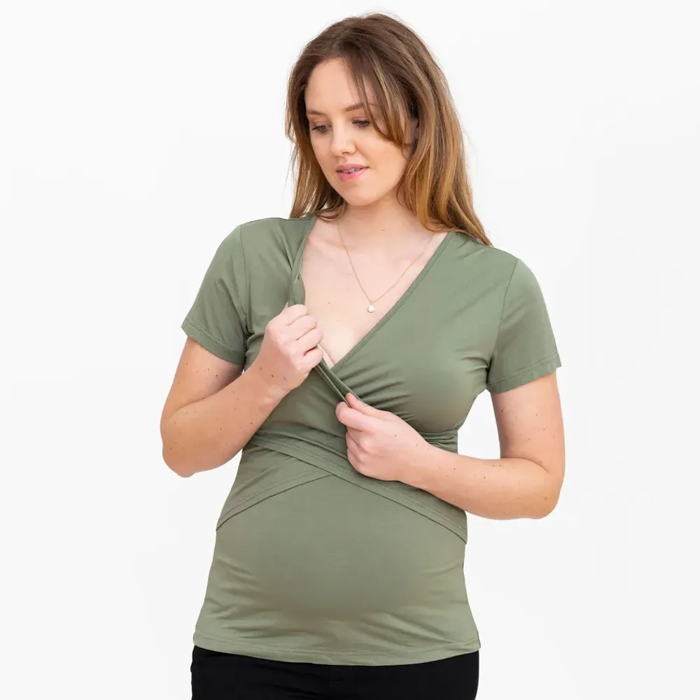 T-Shirt Allaitement Olive