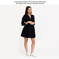 Buttoned Down Linen Dress