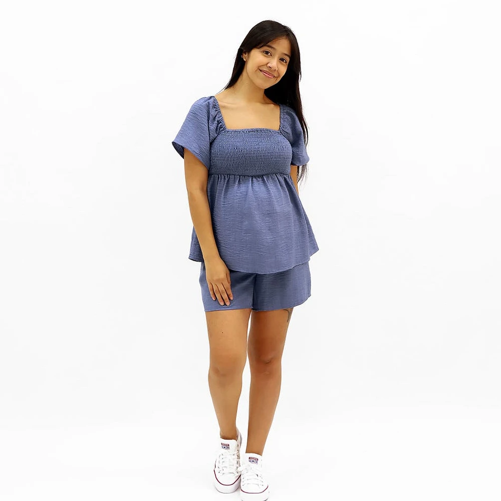 Short Maternité Chambray