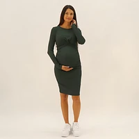 Emerald Nursing Rib Dress