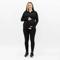 Black Athletic Zip Hoodie