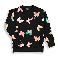 Butterfly AOP Crewneck 2-14y