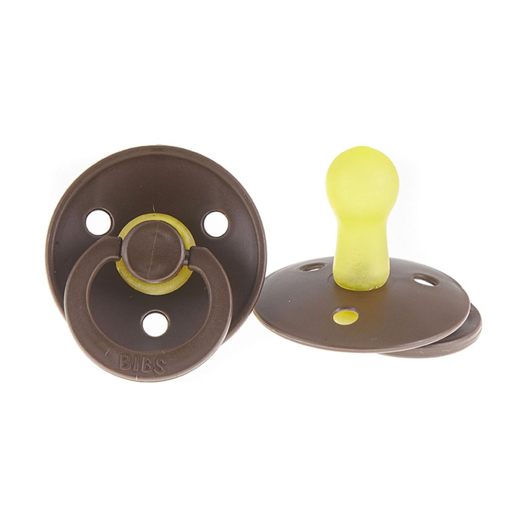 Pacifier Bibs 0-6m Set of 2- Chocolat (Size 1)