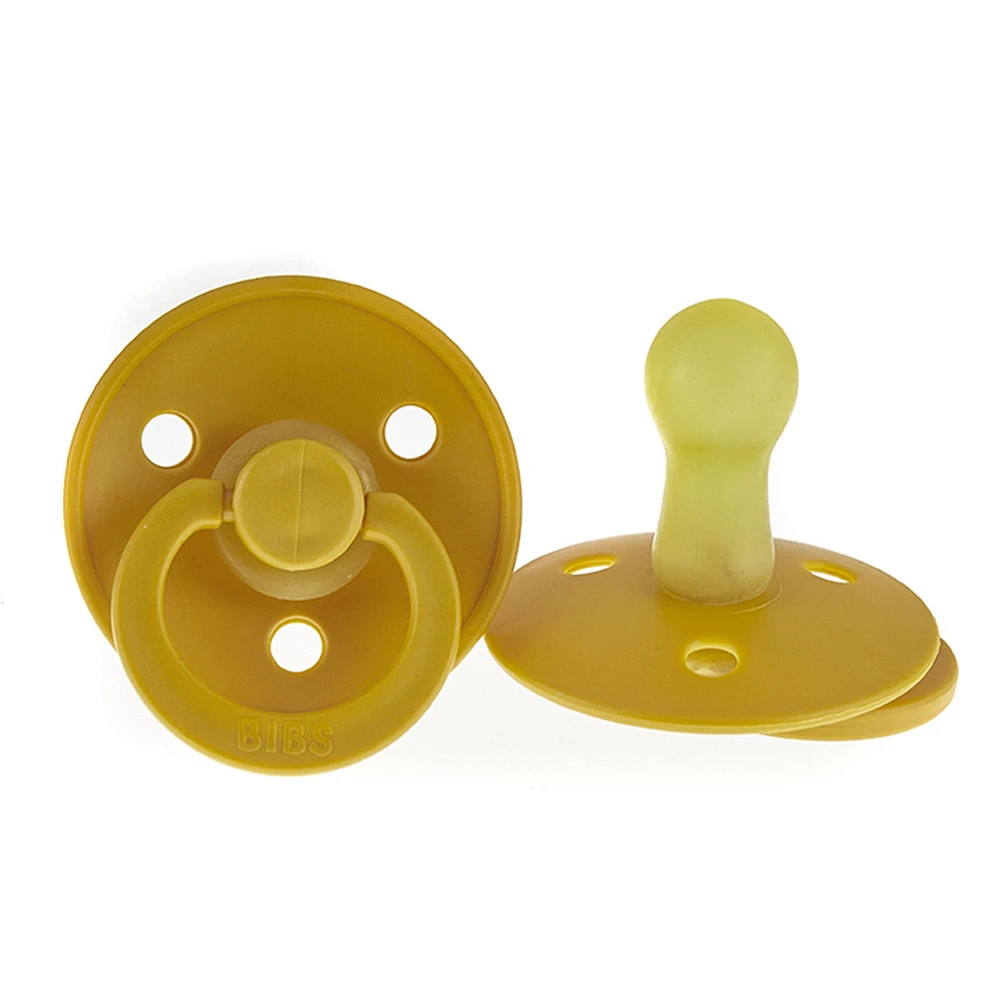 Pacifier Bibs 0-6m Set of 2 - Mustard (Size 1)