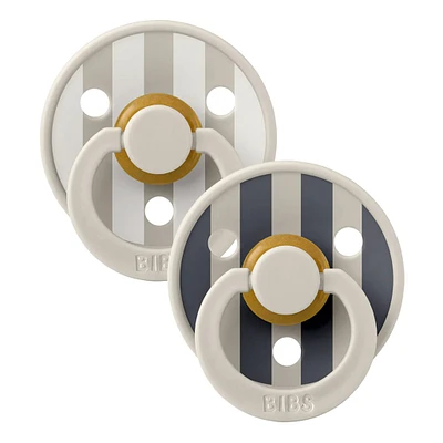 Pacifier Bibs 6-18m Set of 2 - Block Sand Mix (Size 2)